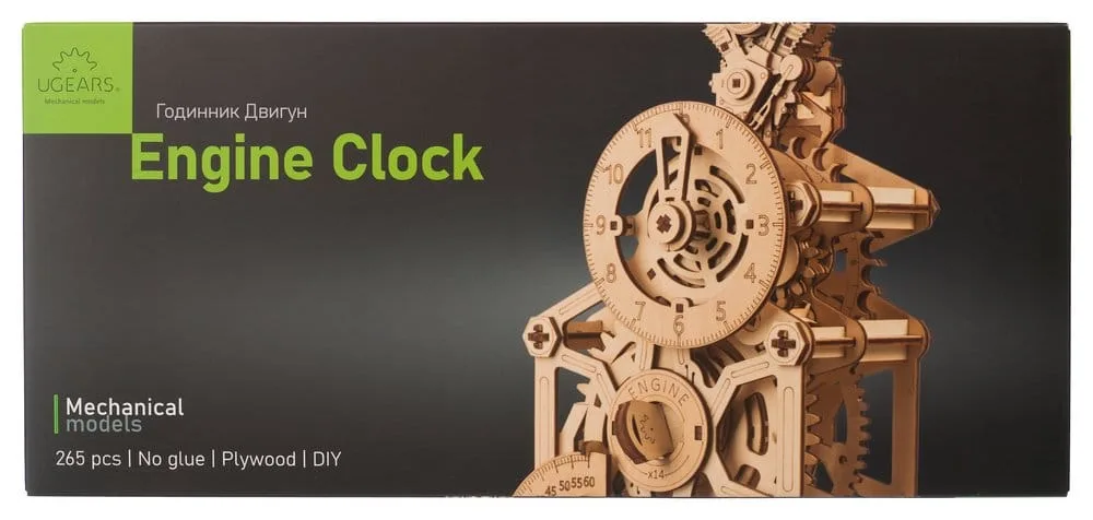 Ugears Wooden Model Kit – Engine Clock 24