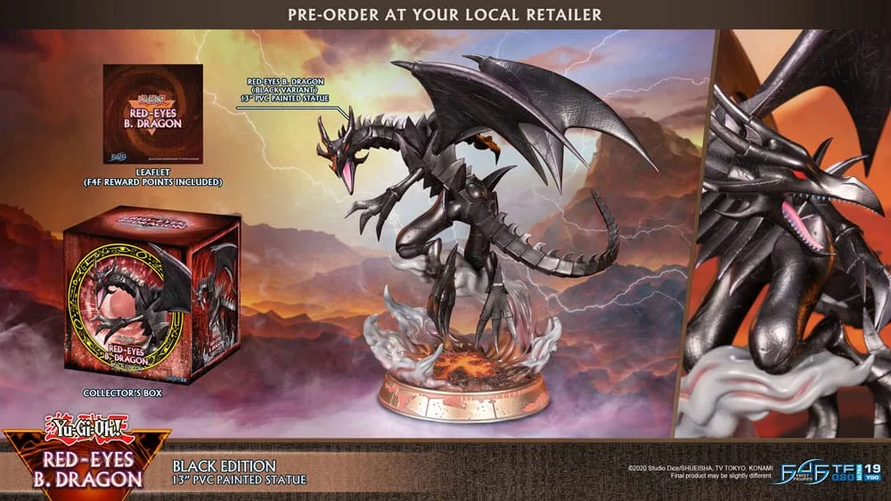 Yu-Gi-Oh! PVC Statue – Red-Eyes B. Dragon Black 33 cm 2