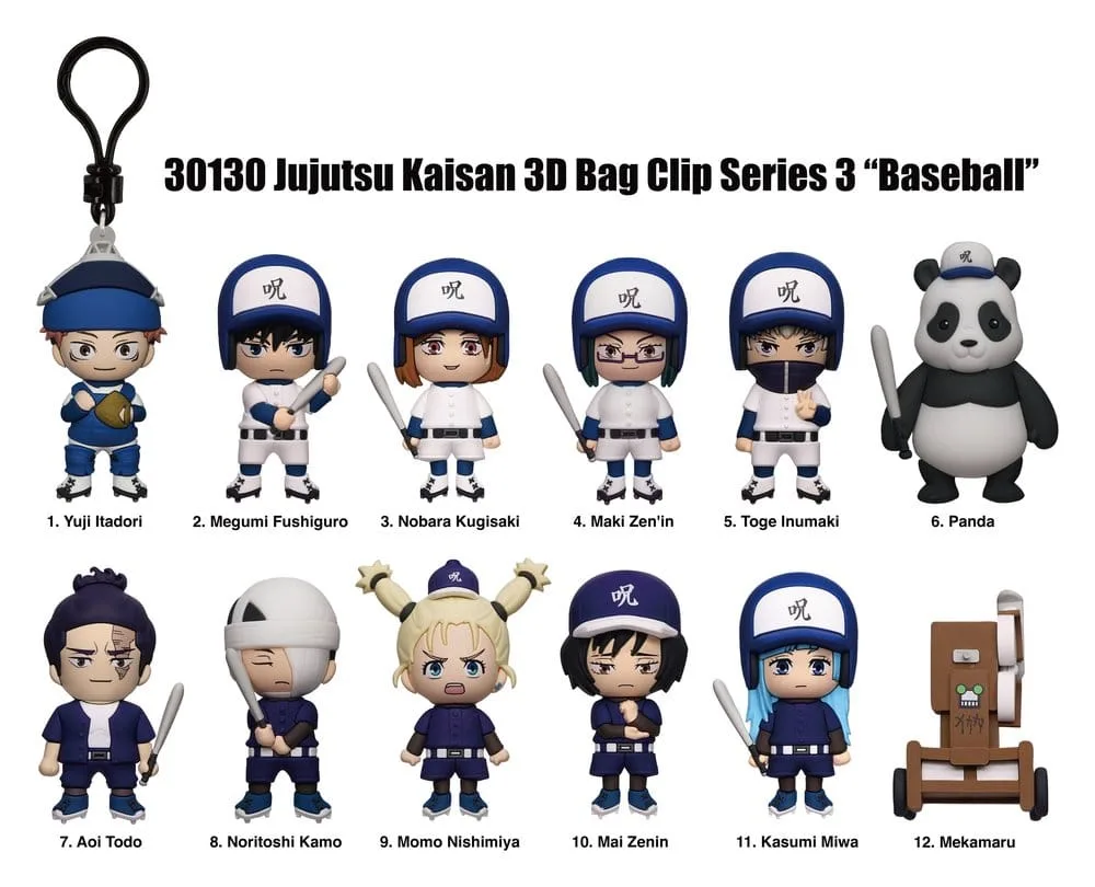 Jujutsu Kaisen Bag Clips – Series 3 Blind Bag Display 2