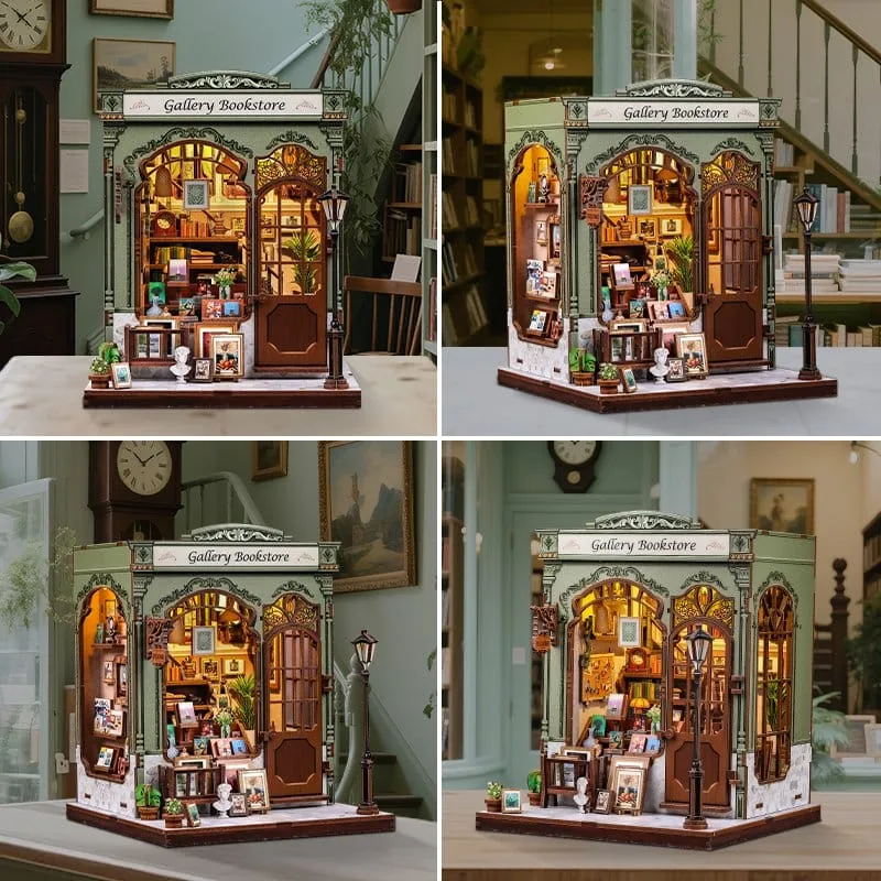 CuteBee Miniature House Model Kit – Gallery Bookstore 20 x 16 cm 17