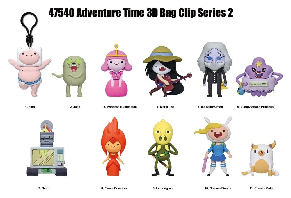 Adventure Time Bag Clips – Series 2 Blind Bag Display of 24 2