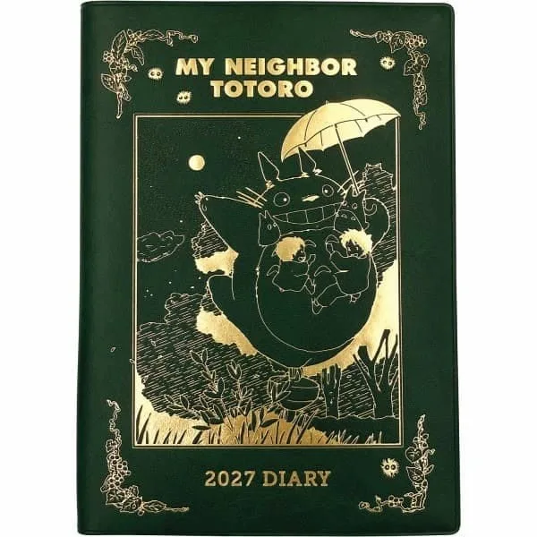 My Neighbor Totoro Diary – 2027 Spinning Top Green and Gold Foil