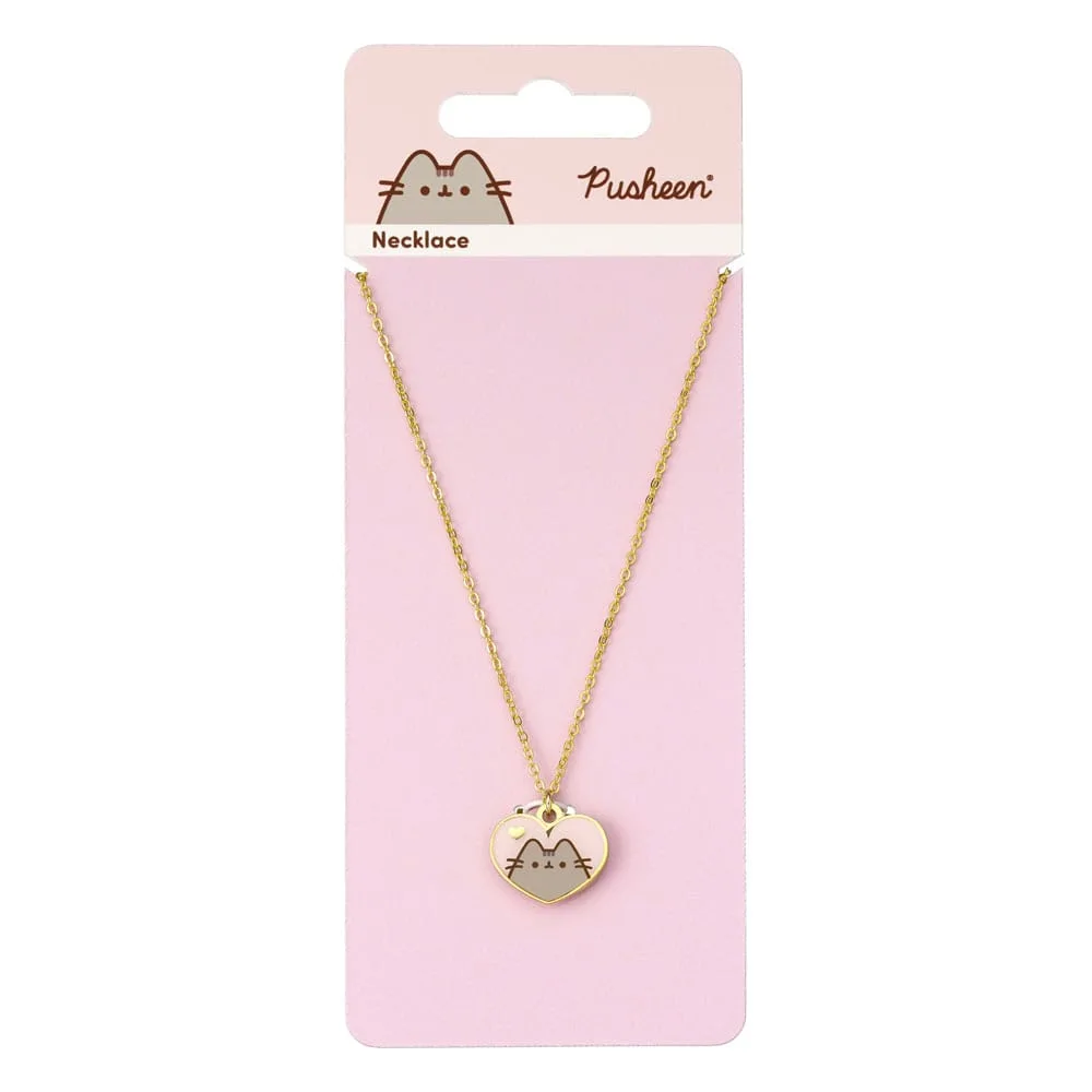 Pusheen Necklace – Pink and Gold Heart 45 cm 4