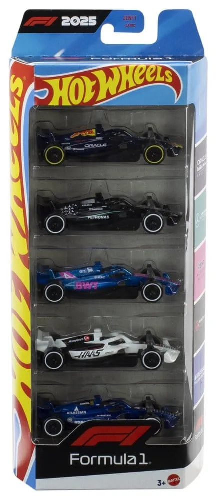 Formula 1 Die-Cast Vehicles – Hot Wheels 2025 5-Pack 1:64 19