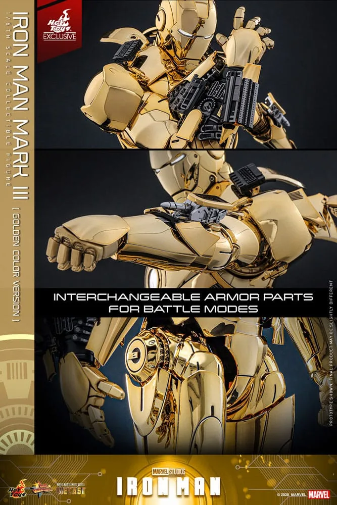 Iron Man Action Figure – Mark III Gold Version 1/6 33 cm 18