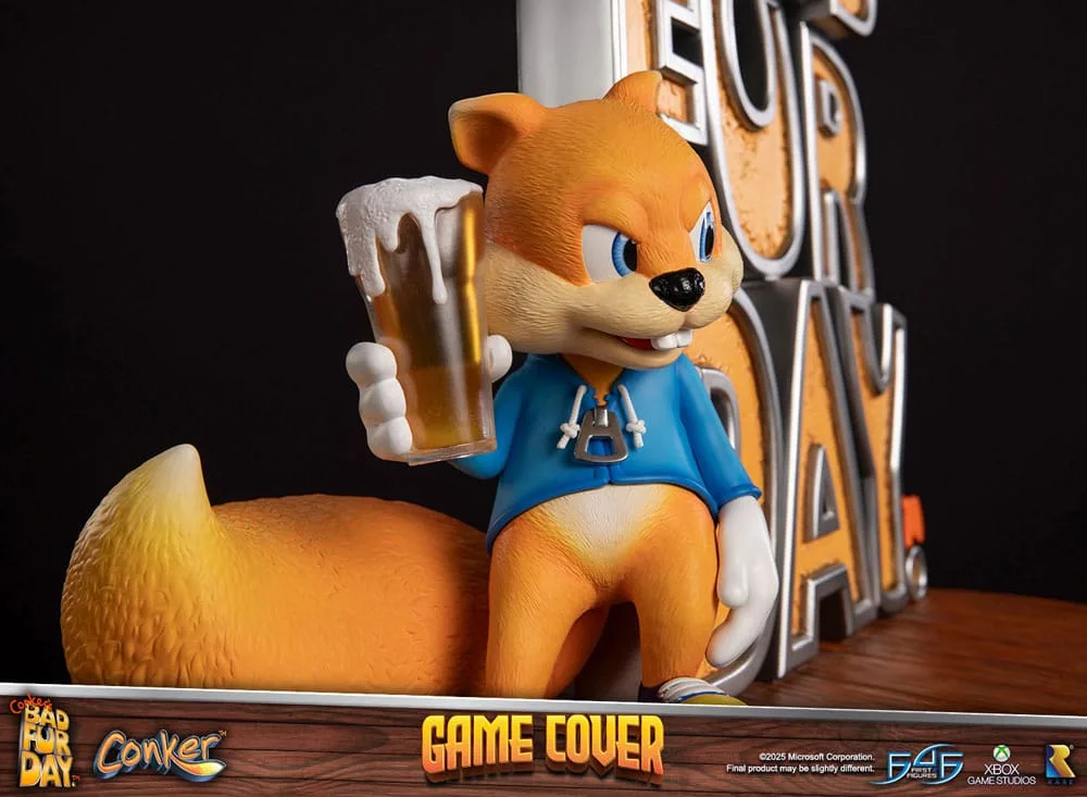 Conker’s Bad Fur Day Statue – Game Cover 45 cm 12