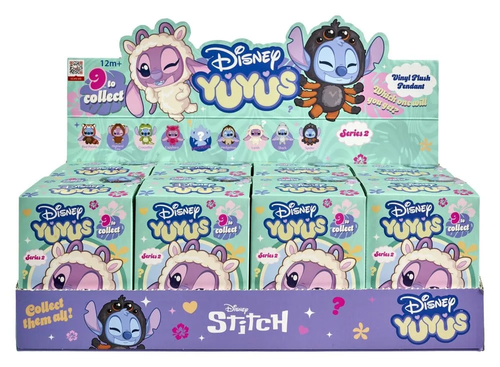Disney Plush Keyrings – Stitch & Angel YuYus Wave 2 Display 13 cm 2