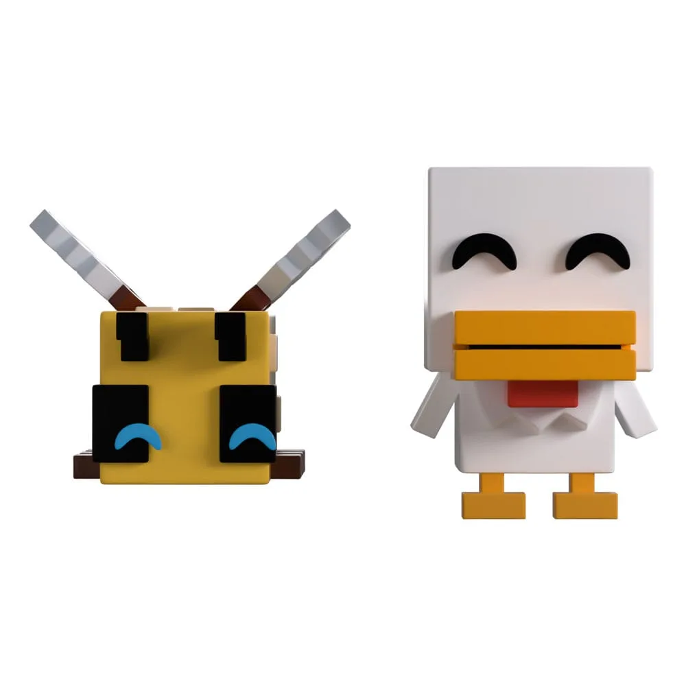 Minecraft Vinyl Figures – Bee and Chicken Monitor Buddiez