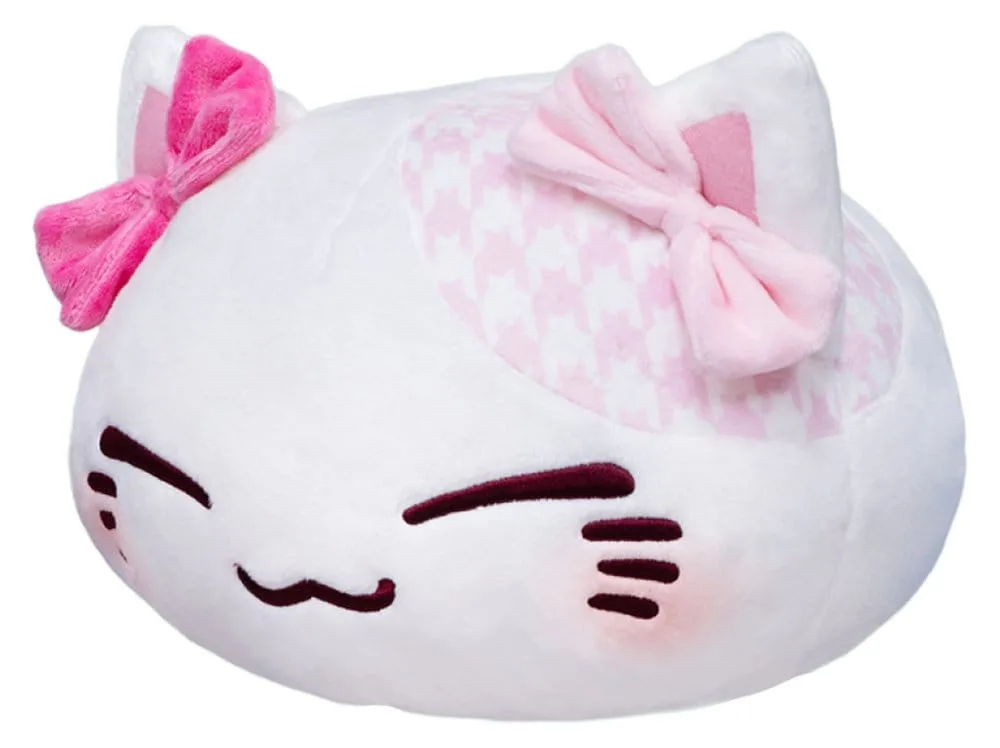 Nemuneko Plush Figure – Pink Ribbon Cat 30 cm