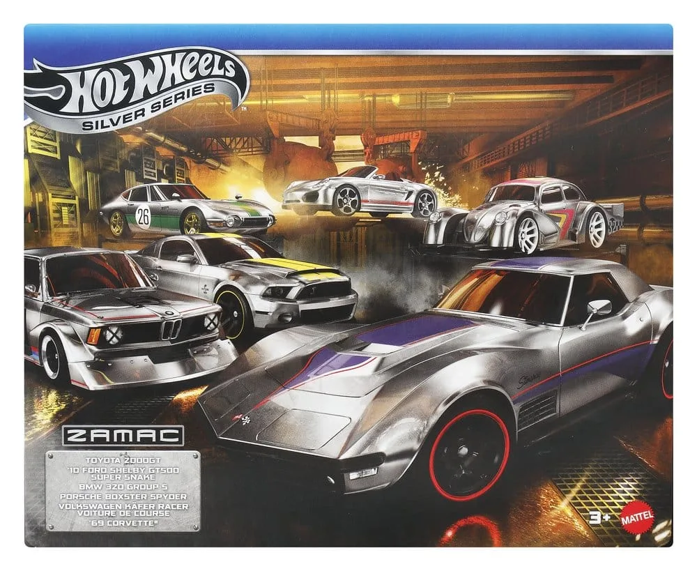 Hot Wheels modelauto's – Silver Series ZAMAC 6 stuks 1:64 10