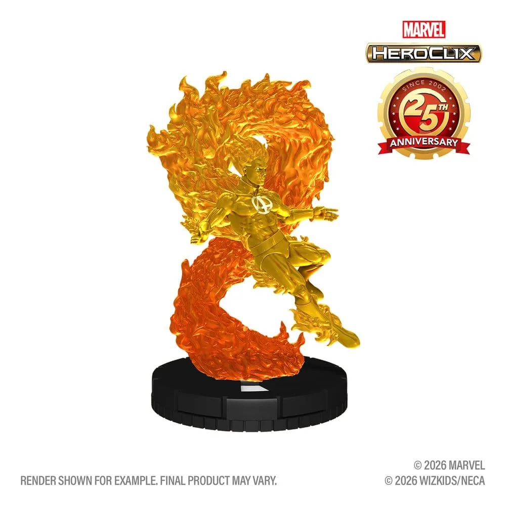 Marvel HeroClix Figure – Human Torch 25th Anniversary 5 cm 2
