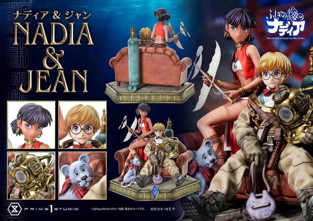 Nadia: The Secret of Blue Water Statue – Nadia & Jean 35 cm 3