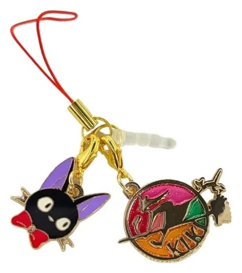 Kiki’s Delivery Service Keychain – Stained Glass Style Jiji Gold
