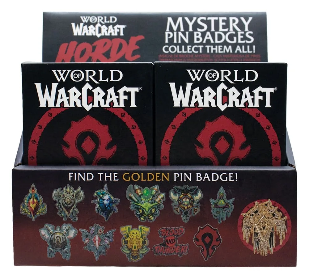 World of Warcraft Mystery Pin Display – Horde 12 Badges