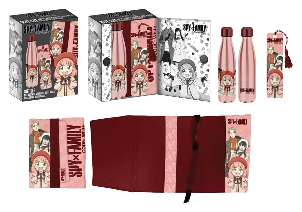 Spy x Family Gift Set – Pink and Red Steel Bottle 500 ml