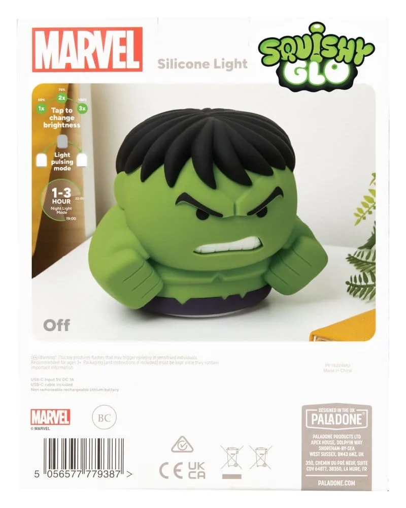 Marvel Silicone Light – Hulk SquishyGlo Rechargeable 15 cm 5