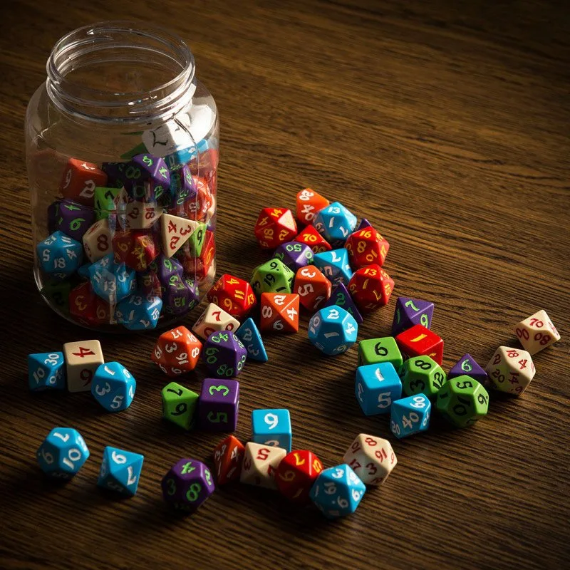 RPG Dobbelstenenset – 80 gemengde dobbelstenen in pot 2