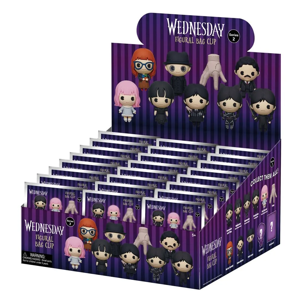 Wednesday Bag Clips – Series 2 3D Blind Bag Display 24-Pack 3