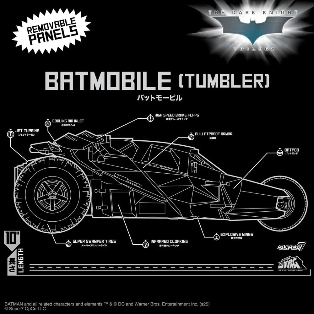 Batman Vehicle – Super Cyborg Batmobile Tumbler Full Color 33 cm 12