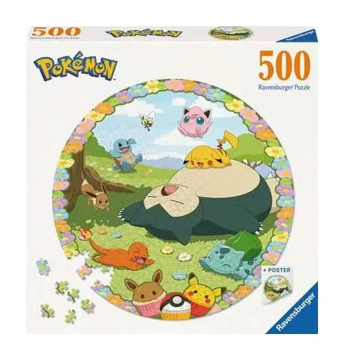 Pokémon Round Jigsaw Puzzle – Flowery 500 Pieces 52 cm
