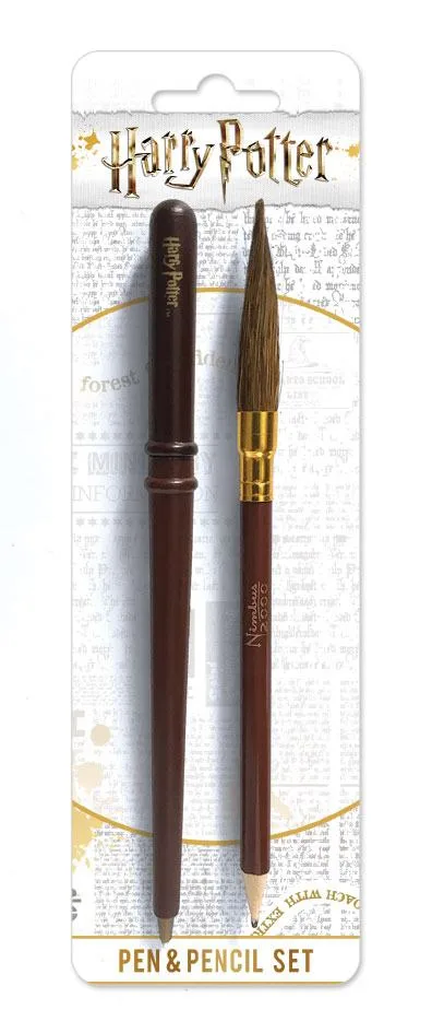 Harry Potter Stationery Set – Wand and Broom 2 Pieces