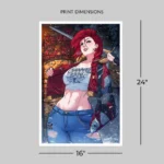 Red Sonja Fine Art Print – Jhony Caballero Unframed 61 x 41 cm 6
