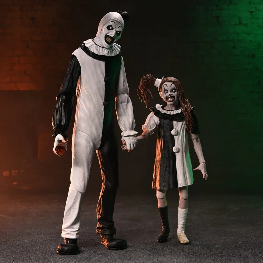 Terrifier 2 actiefigurenset – Art the Clown & Little Pale Girl 18 cm 12