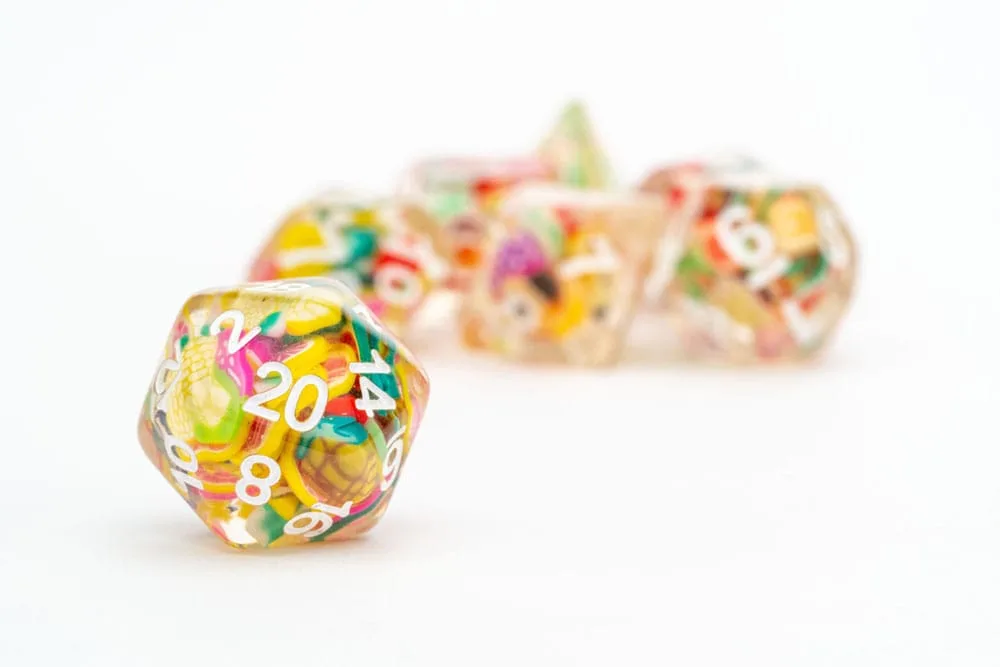 FanRoll Dice Set – Fruit Inclusions 16 mm 4