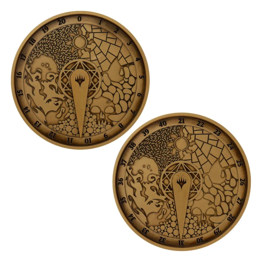 Magic the Gathering Life Counter – Antique Gold Finish 7 cm 7