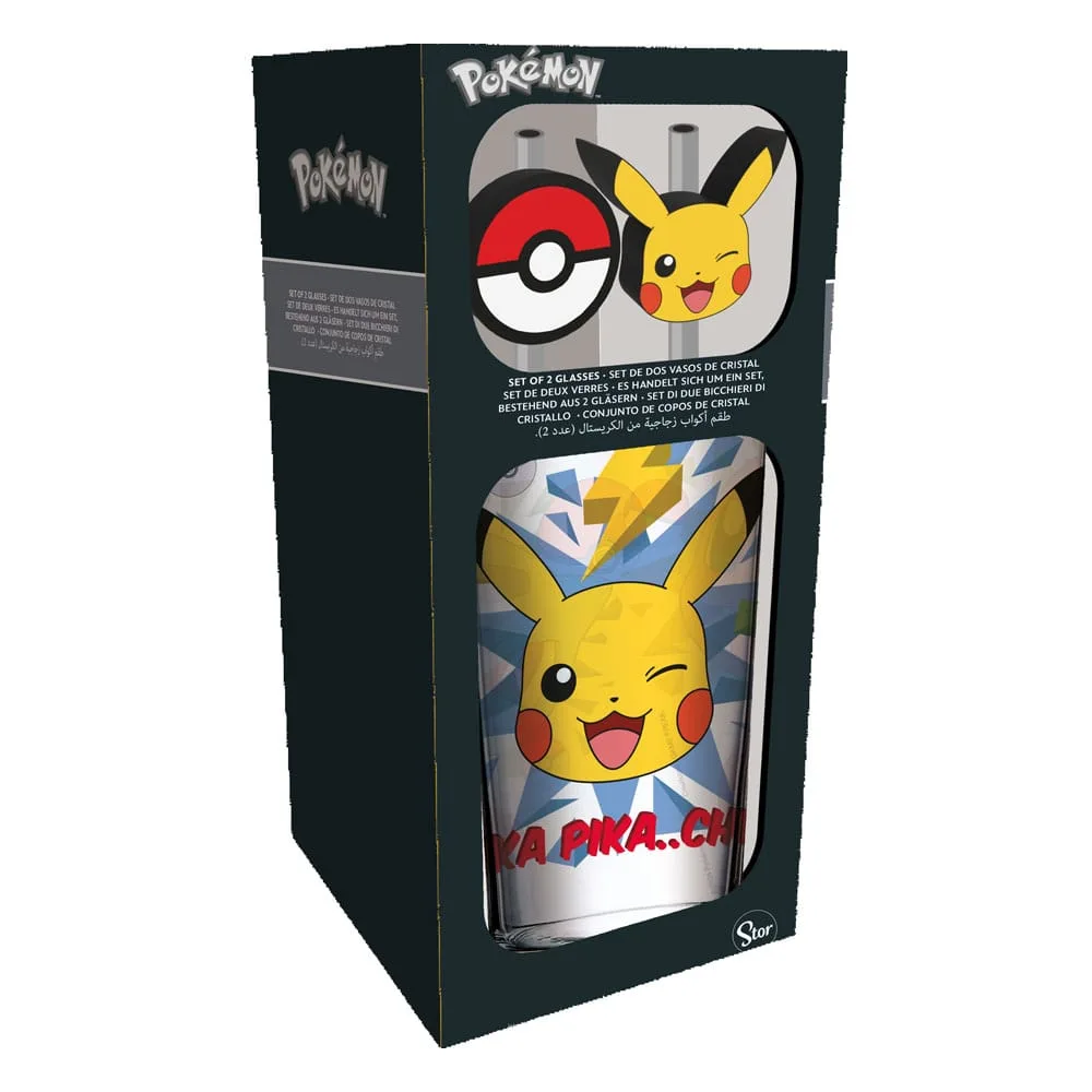 Pokémon Glass Tumbler – Pikachu with Metal Straw 485 ml 2