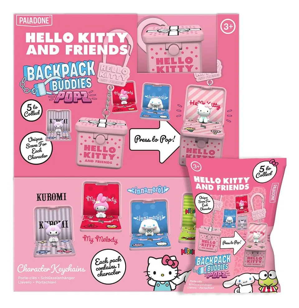 Sanrio Keyring Blind Boxes – Hello Kitty Friends Popz 24-Pack