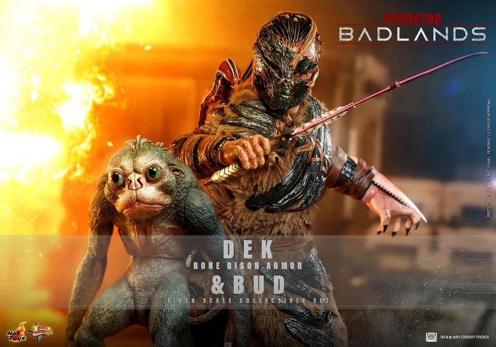 Predator Badlands Figure Set – Dek Bone Bison Armor and Bud 1/6 2