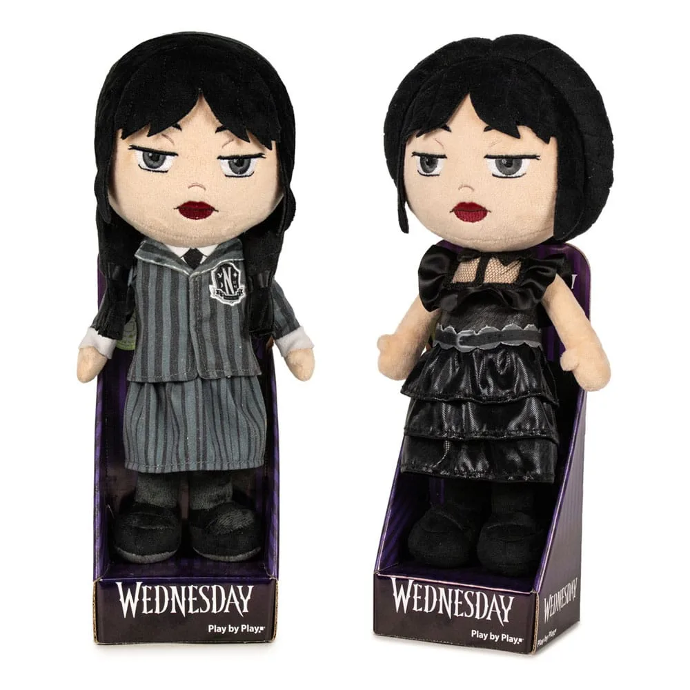 Wednesday Plush Figures – Uniform and Party Dress Set of 6 32 cm