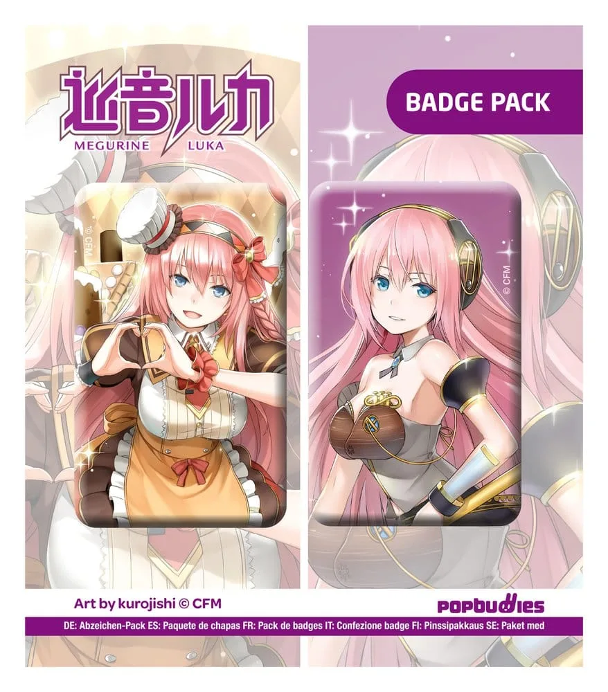 Vocaloid Button Pack – Megurine Luka Art by kurojish 2-Pack