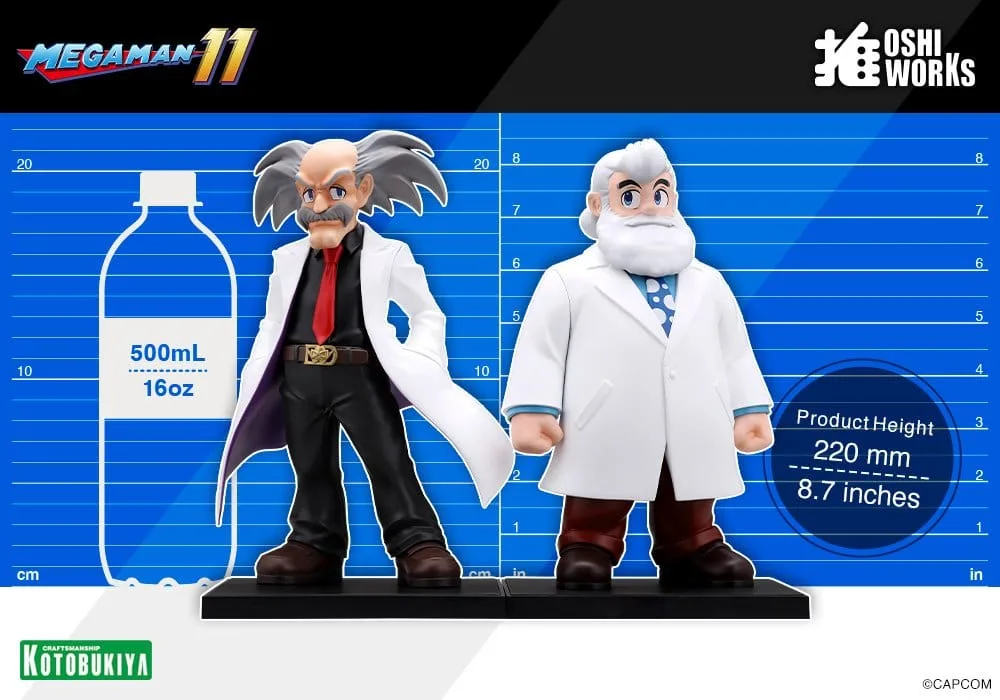 Mega Man PVC Figures – Oshi Works Dr Wily and Dr Light 2-Pack 20