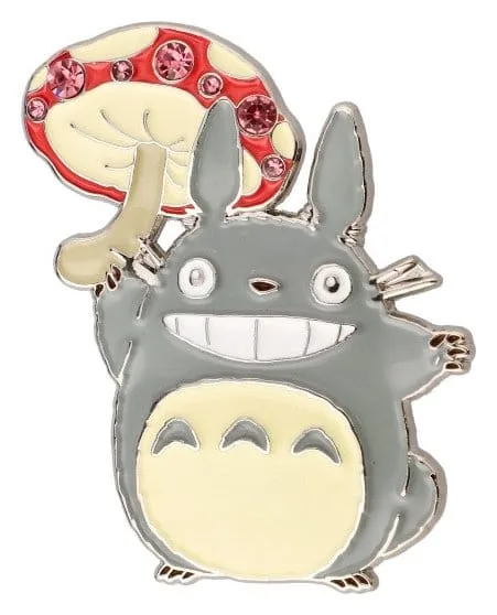 My Neighbor Totoro Metal Brooch – Mushroom Design