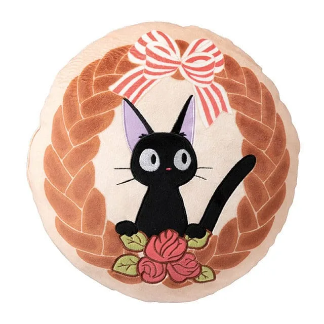 Kiki’s Delivery Service Pillow – Jiji Bread Wreath 35 x 35 cm