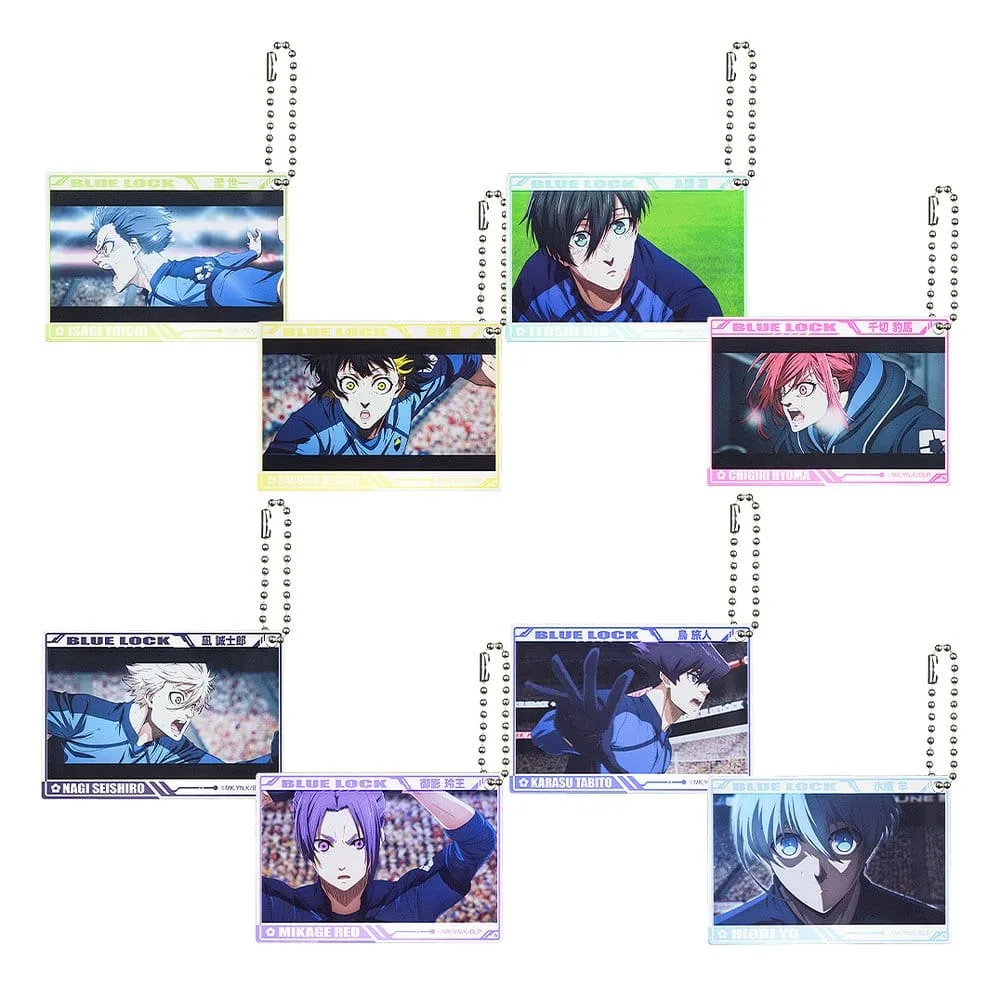 Blue Lock Acrylic Keychains – 8-Piece Blind Box Assortment