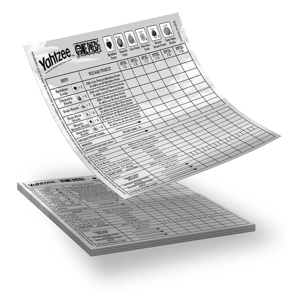 One Piece Dice Game – German Edition Yahtzee 5
