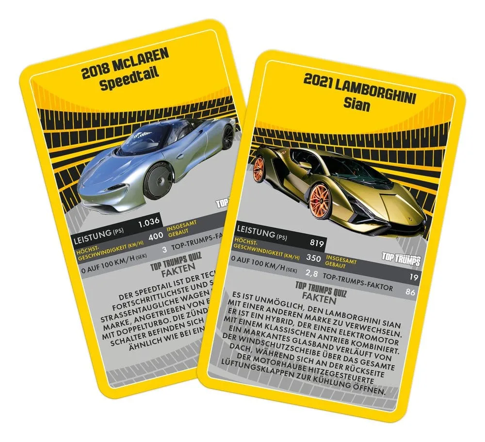 Super Cars Card Game – Top Trumps German Edition 6