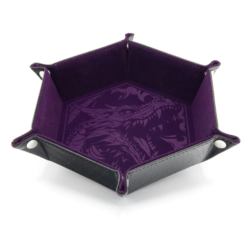 CritStones Folding Dice Tray – Dragon Skin Edition Purple