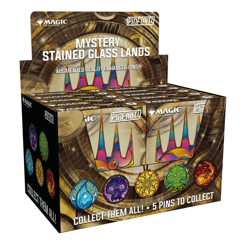 Magic: The Gathering Pins – Stained Glass Lands 10 Blind Boxes