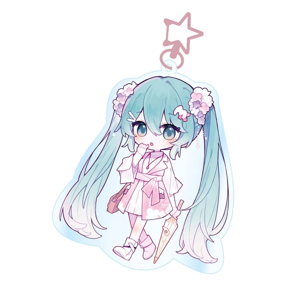 Hatsune Miku Acrylic Keychain – Kawaii Summer Time 9 x 7 cm