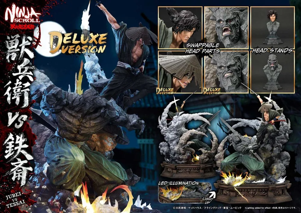 Ninja Scroll Statue – Jubei vs Tessai Deluxe Bonus 101 cm 10