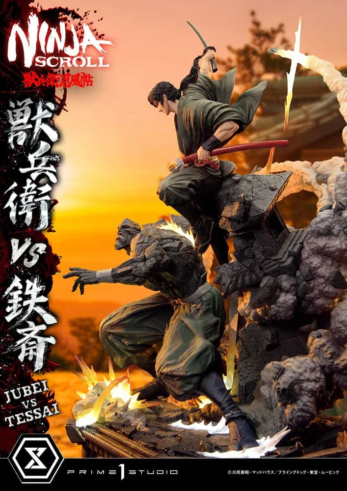 Ninja Scroll Statue – Jubei Versus Tessai 1/4 Scale 101 cm 14