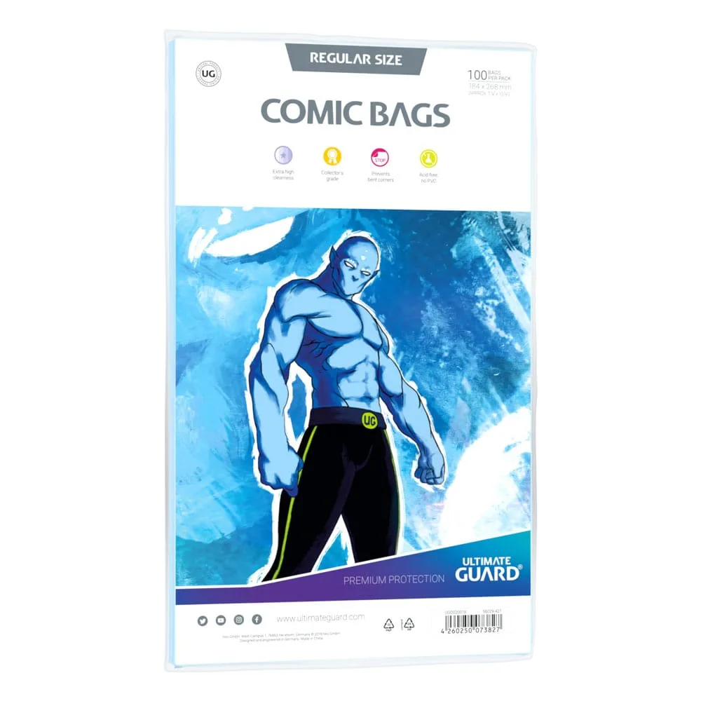 Ultimate Guard Comic Bags – Standard Regular Size 100-Pack