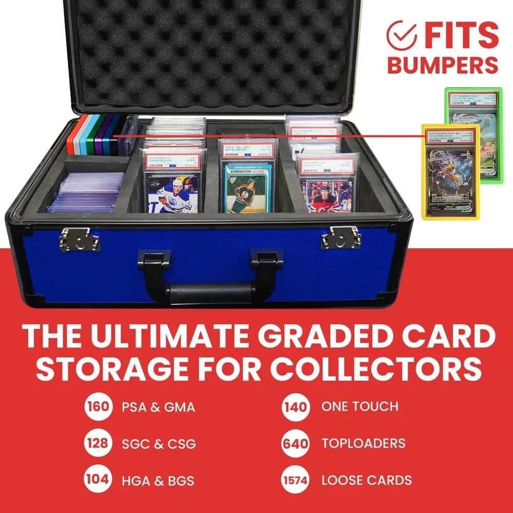 Evoretro Graded Card Storage Box – XL Blue 120 Cards 2