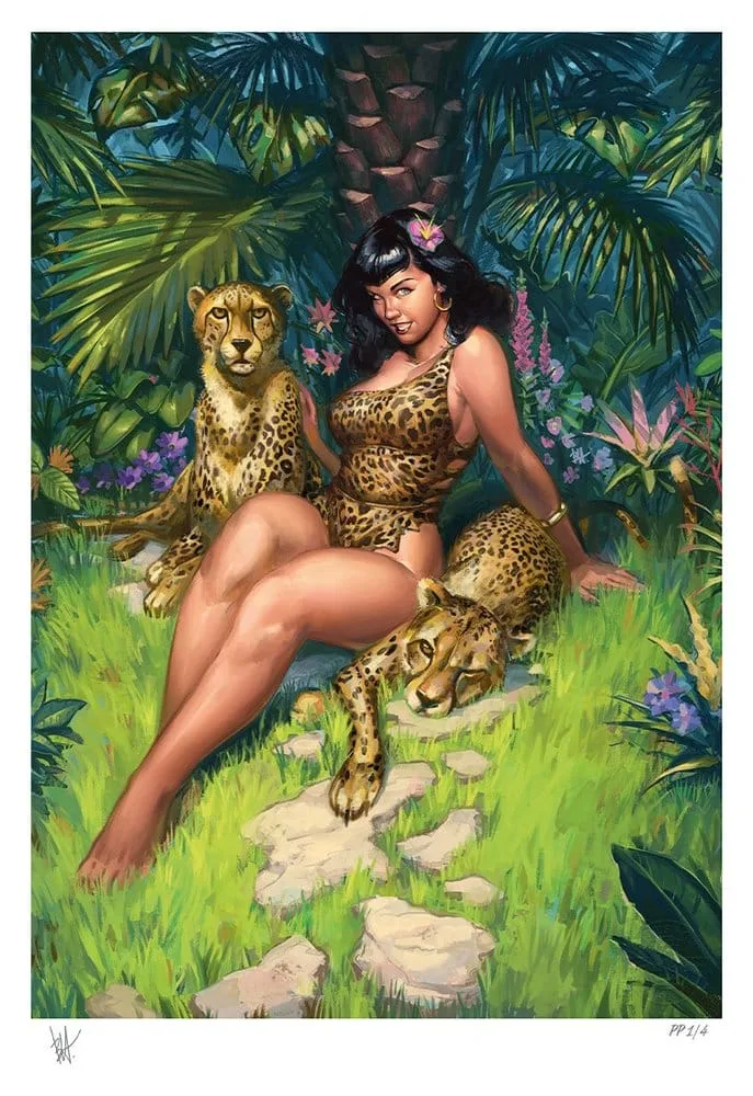 Bettie Page Fine Art Print – Jungle Bettie Unframed 46 x 61 cm