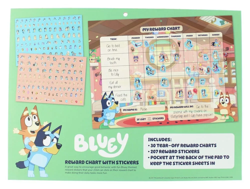 Bluey Reward Chart Set – 30 Charts and 207 Stickers 5