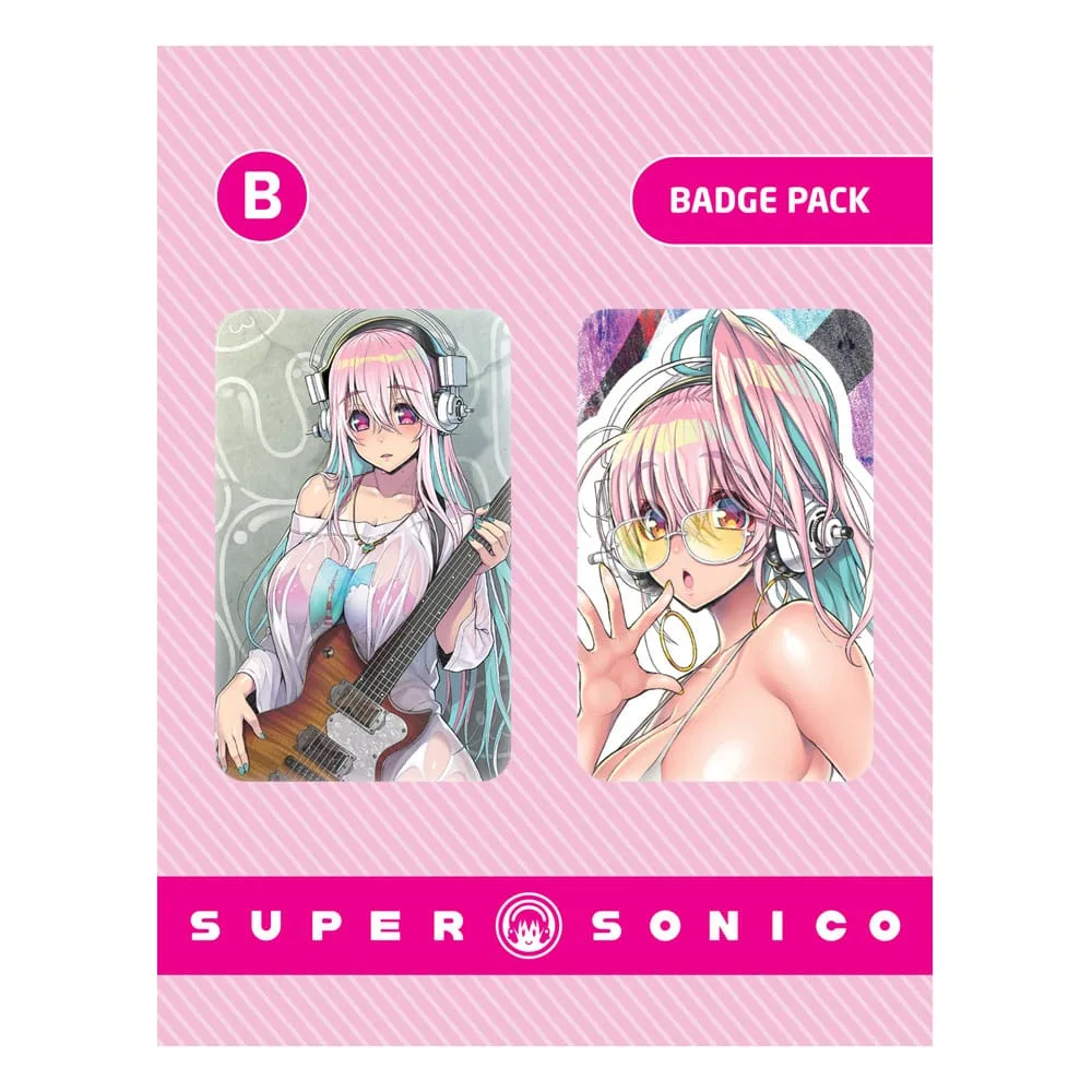Super Sonico Pin Badges – Set B 2-Pack 40 x 65 mm